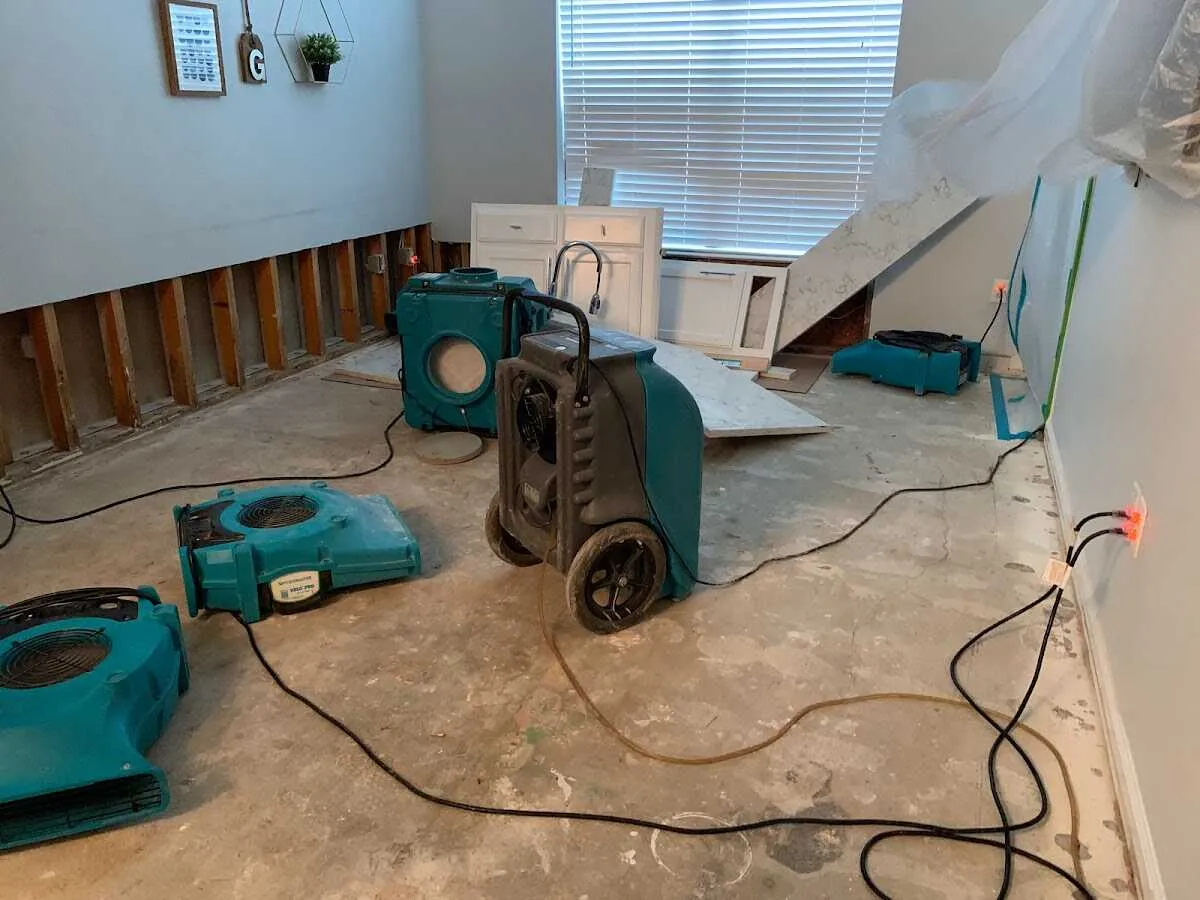 Dehumidifier in flood-cut room for Water Extraction & Removal in Boulder City